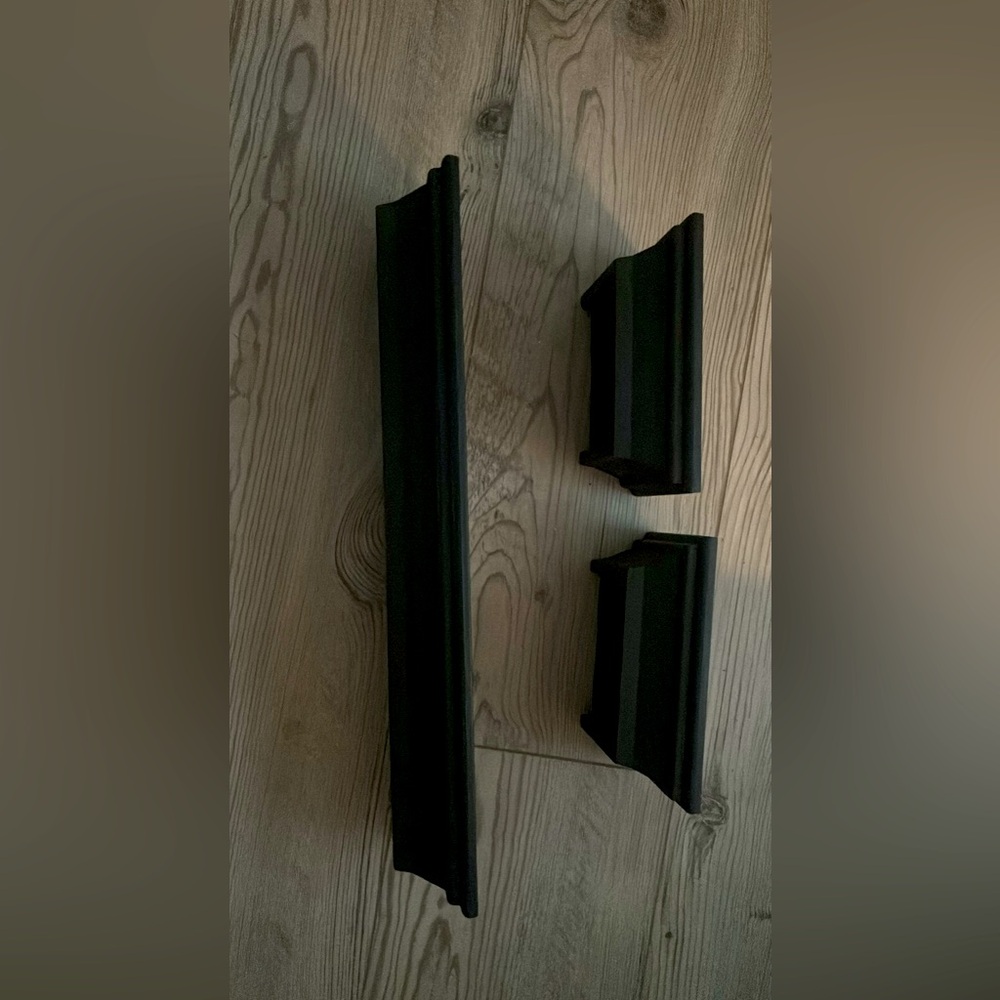 Black wall shelves